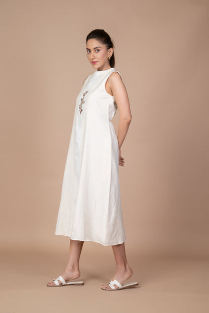 Rogan A Line Dress - Beige