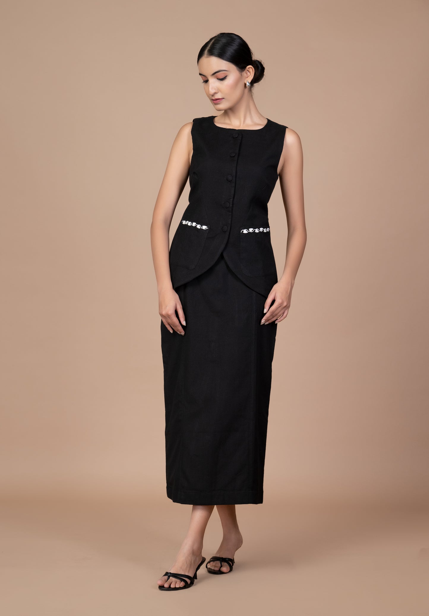 Pampore A Line Skirt - Black